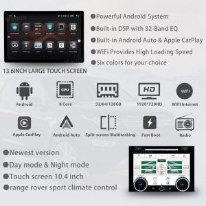 Viknav Car Radio For Range Rover Vogue L405 (2013-2017) 13.6 inch With AC panel