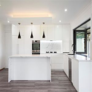 YALIG Kitchen Cabinet Waterproof Fireproof and Durable with Drawer Basket