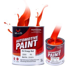 Two Component Automotive Paint 2k Anti Yellowing Red Auto Refinish