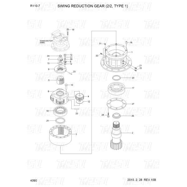 R110-7 2Stage Planetary Carrier Assembly With Planetary Reducer Type