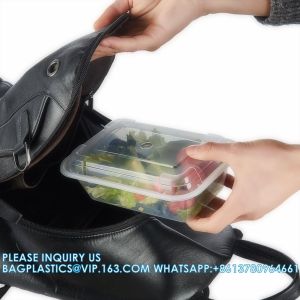 Compartment 24 OZ Meal Prep Plastic Food Storage Containers Reusable Lunch Bento