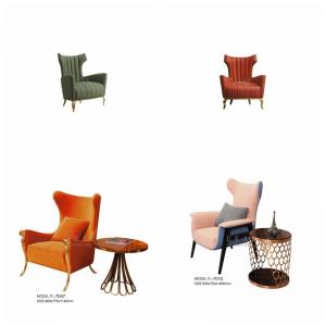 Cheap Modern Living Room Metal Leg Fabric Leisure Chair for sale