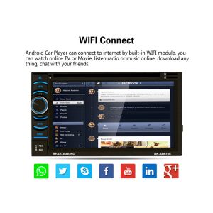 Mirror Link Double Din Android Auto Wireless Android Auto Car Stereo 178*100MM