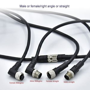 2 - 17 Pin M12 Waterproof Sensor Connector Male Female 1/2/5M PVC PUR Molding