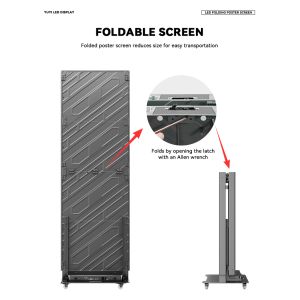 Foldable LED Poster Display with P1.25 P1.5 P1.8 P2.5mm Pixel Pitch and GOB