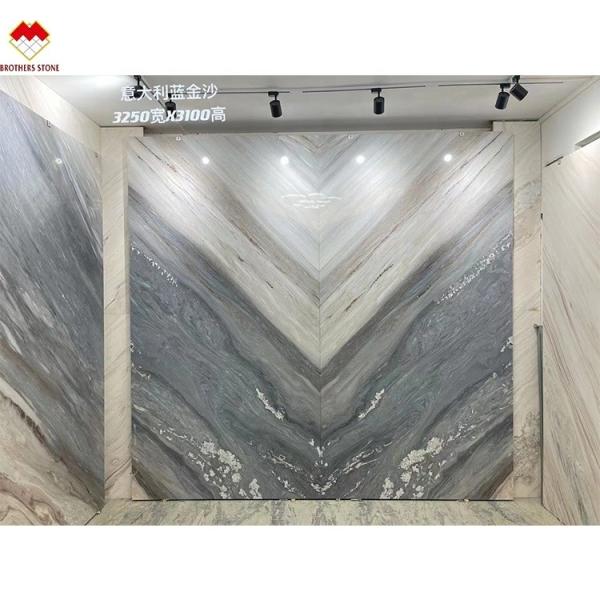 Quality Big Slab Stone Form Palissandro Blue Marble for Apartment Wall and Floor Covering wholesale