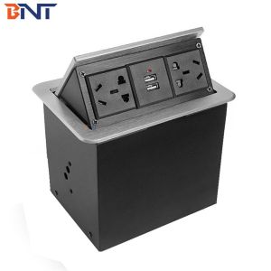 BNT Latest design cable management on desk socket with dual usb charger gas