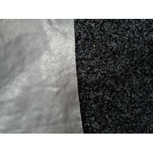 China Black curly lamb wool composite leather&870gsm on sale
