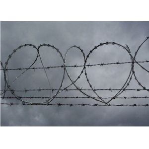 Single Coil Type BTO-22 Razor Barbed Wire , Blade Wire Fencing 25kg Per Roll