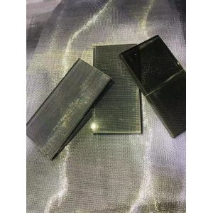 Abrasion Resistant Cladding Amber 6.5mm Laminated Glass Wire Mesh