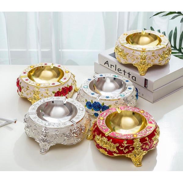 Quality Etching Edge Cutting Zinc Alloy Cigarette Ashtray wholesale