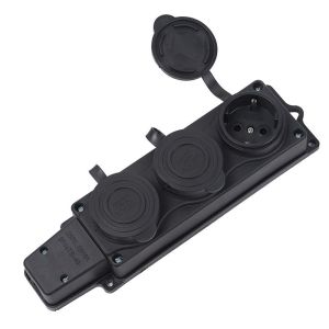 3 outlet Waterproof Germany Type Extension Socket