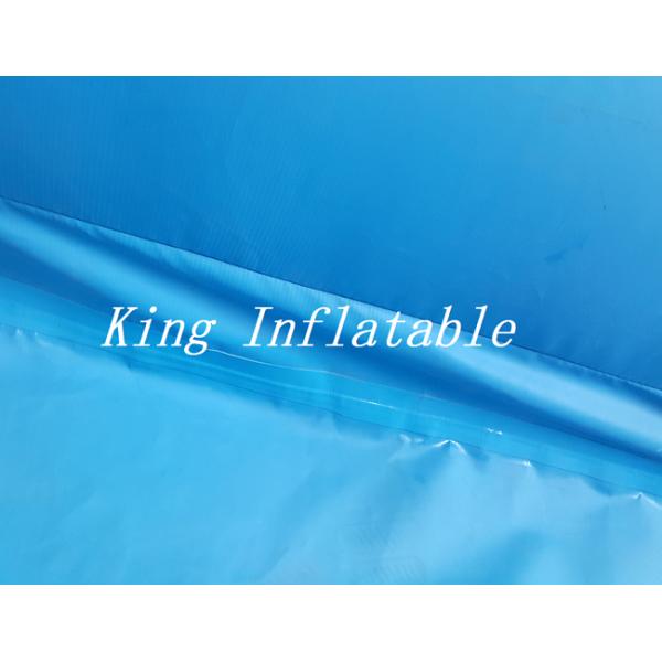 Outdoor 50m Long Inflatable Slide The City With Blue Single Lane