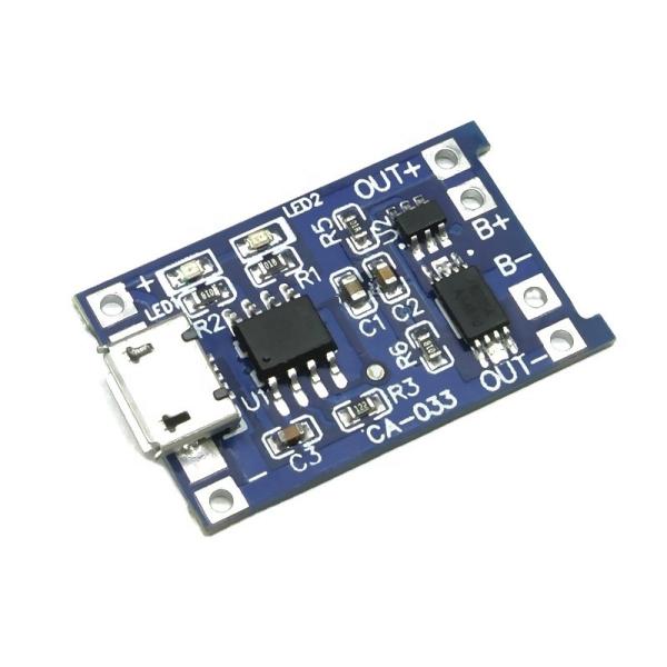 Quality CA-033 Micro Type-c USB 5V Charging Board with Dual Functions 1A Li-ion Lithium Battery Charger Module 18650 TP4056 Standard wholesale