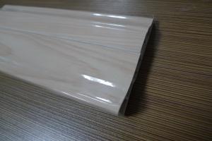 China 9 CM High PVC Skirting Board Covers Plastic Glossy Symmetrical Design on sale