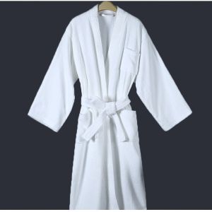Hotel Cotton Bathrobe Hypoallergenic and Soft Medium Length Nightgown for Adults