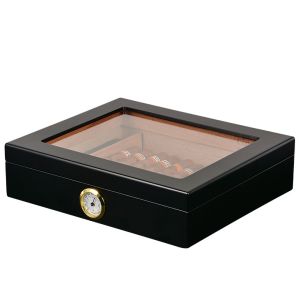 Custom Material Wood Cigar Storage Box With Window Cigar Wooden Box