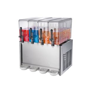 China 4 Tanks Buffet Cold Drink Dispenser / Commercial Juice Dispensers With Pump Spraying System on sale
