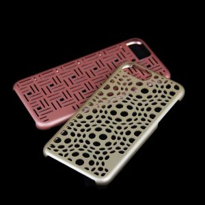 Ultra thin hollow pattern design PC cooling phone case Iron Metal Mobile Case
