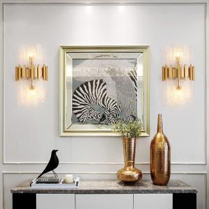China G9 LED Functional Decor Modern Crystal Wall Sconces Gold Finish on sale