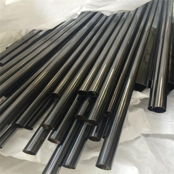 Quality Black Titanium Stainless Steel Tubing 2mm / 4mm Thickness Rectangular Durable wholesale
