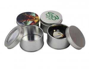 China CMYK Round Badge Tin Box Packaging Chocolate Cookie Metal Can Cartoon Pattern on sale