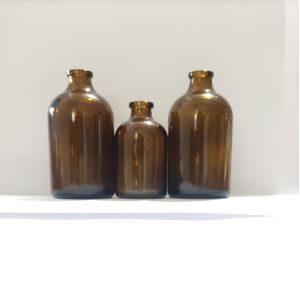 20ml amber moulded injection vial amber glass vial