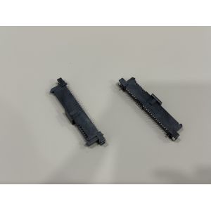 SAS 29 Pin Female Socket SMT Connector with Positioning Column & Fishhook | Gold