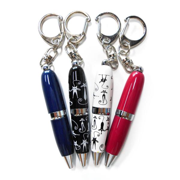 Quality Silk Screen Black Ink Mini Keychain Ballpoint Pen With Logo Print wholesale