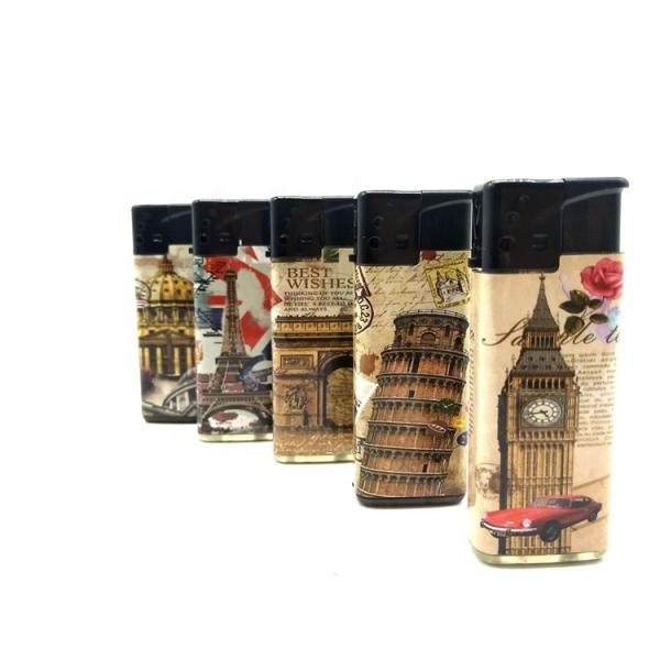 Customized Logo Portable Disposable Plastic Windproof Cigarette Lighter for