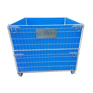 Customized Qualified Collapsible Rolling Metal Wire Mesh Storage Cage