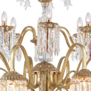 Antique brass and crystal chandelier Lamp Fixtures 23 Lights (WH-PC-07）