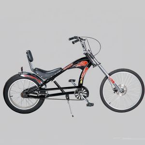 Cheap Gross Weight 38kg 24 Inch Chopper Bicycle with Single Speed Gears and Long Frame for sale
