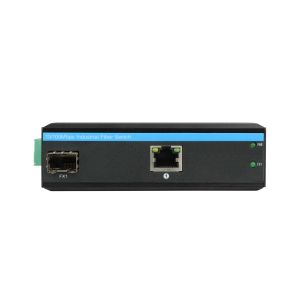 Industrial PoE Media Converter 15.4W 30W Unmanaged Fast Ethernet DIN Rail CE