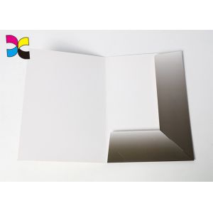 Cheap Black Cover Printable Presentation Folders , Noted Custom Printed Pocket Folders for sale