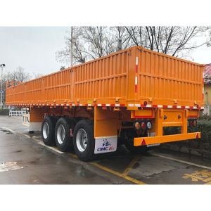 SHACMAN Fence CIMC 3 Axles Fence Cargo Semi Trailer 60 Tons With Container Twist