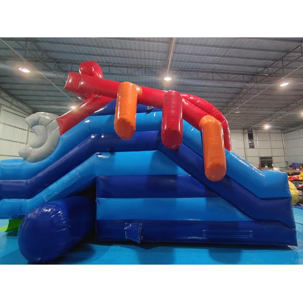 Commercial Grade Inflatable Dry Slide Crab Cartoon Inflatable High Double Slides For Kids And Adults