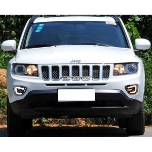 Jeep Compass 2013-2014 DRL LED Daytime Running Lights guide upgrade