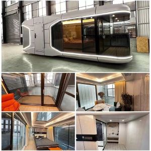 Prefab Portable Mobile House With Rock Wool Sandwich Panel Wall