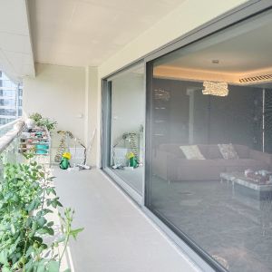 Modern Mesh Sliding Retractable Door With Aluminum Frame