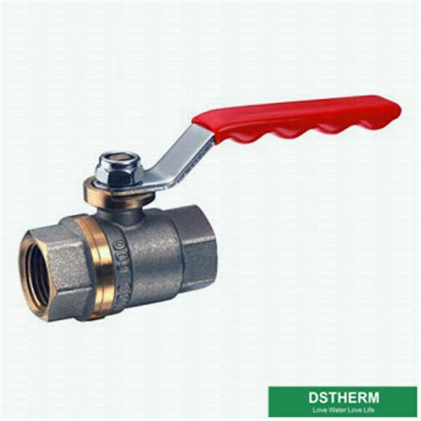 Customized Forged Brass Ball Valve Steel Handle Double Female Threaded Two Colors Ball Valve