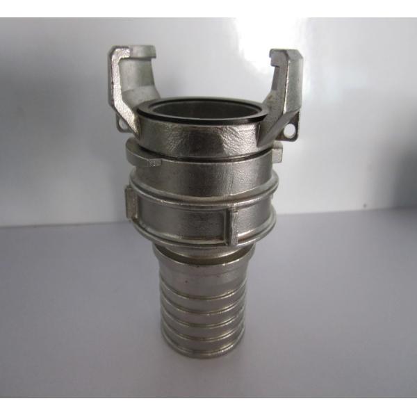 Stainless steel EN 14420-8 Guillemin Coupling with multi-serrated hose tail and