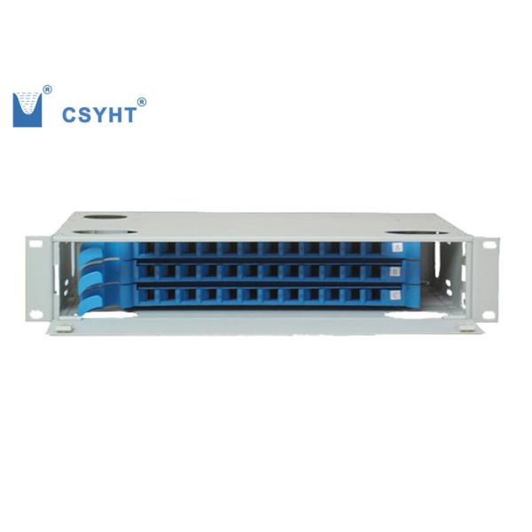 Quality 36FO 19 Inch Fiber Optic Patch Panel Rack Mount With 3pcs Splice Tray Inside wholesale
