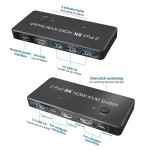 2 Port HDMI 2.1 KVM Switch with USB 3.0 2 Input 1 Output LED Indicators Female