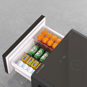 Stainless Steel Smart Coffee Table with Wireless Charging 65L Capacity Mini Side