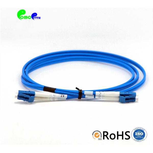 Armored Fiber Optic Patch Cables LC UPC - LC UPC Zipcord SM Duplex 3.0 LSZH Blue