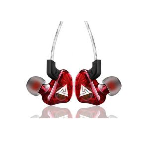 In Ear Wired Metal Earbuds With Mic Red Color 20 - 20KHz Frequency