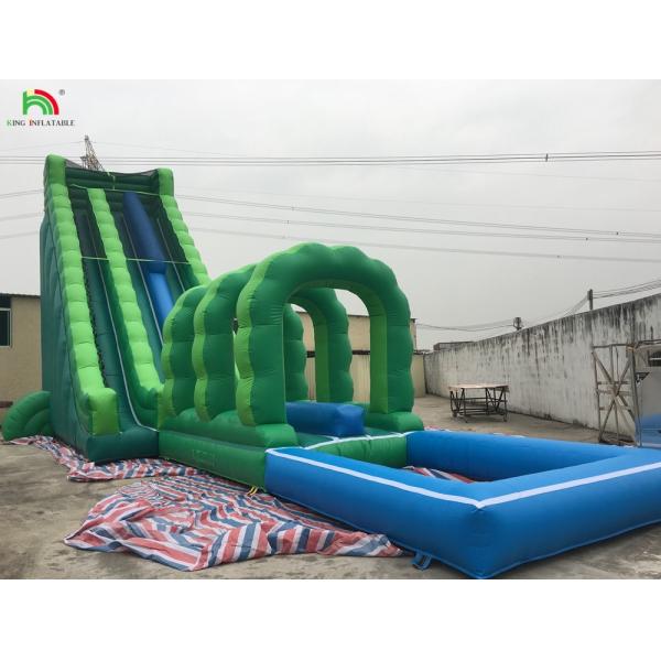 Giant Water Slide Inflatable Commercial Inflatable Water Slide with Pool