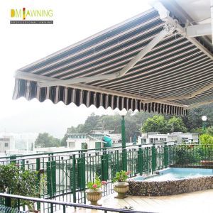 Home Patio Motorized Waterproof Retractable Awning With Screen