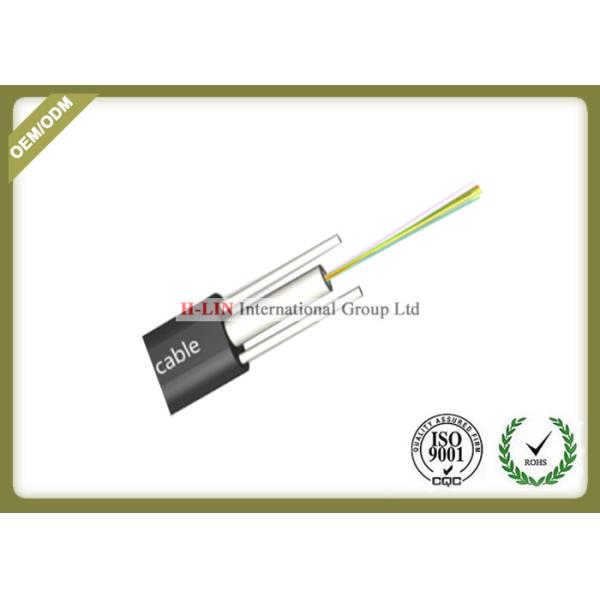 Quality Loose Tube Type FTTH Fiber Optic Cable 4 Core With Two FRP And HDPE Jacket wholesale